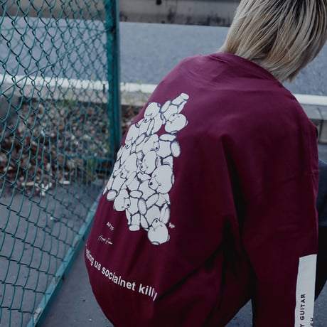 【AFYF ON GILDAN社】SOUVENIR LS T SHIRT1 [MAROON-TSUMBEAR]