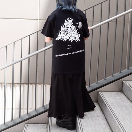 【AFYF】GILDAN® Premium Cotton 5.3oz Short Sleeve T-Shirt #2  PEKE DOG JACK [BLACK]