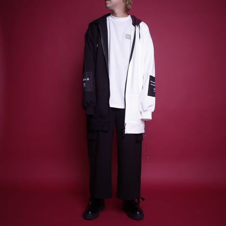【AFYF】 TRILINGUAL ZIP PARKA BACK ZIP[BK/WHT/WIN]