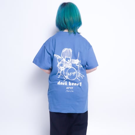 【AFYF】GILDAN® Premium Cotton 5.3oz Short Sleeve T-Shirt DARK BEAR DRUMMER T SHIRT [INDIGO]