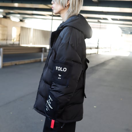 【AFYF】TAPING PACHING WINTER JACKET［BLACK］