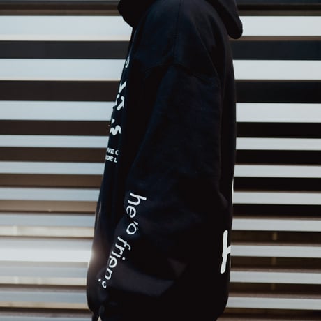 【AFYF ON GILDAN社】 SOUVENIR HOODED SW1 [BLACK-PEKEDOG]