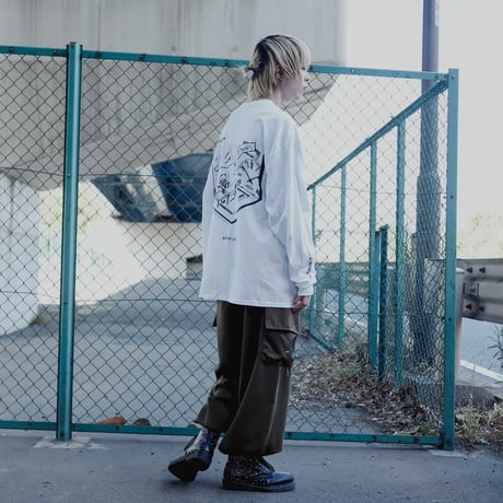【AFYF ON GILDAN社】SOUVENIR LS T SHIRT2 [WHT-LIVEIN THE DARK]