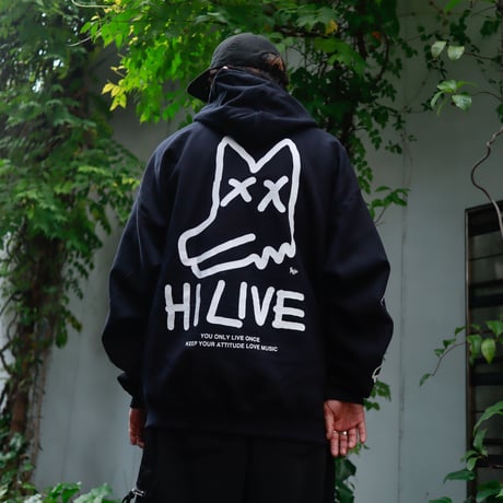 【AFYF ON GILDAN社】 SOUVENIR HOODED SW1 [BLACK-PEKEDOG]