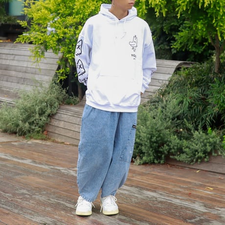 【AFYF ON GILDAN社】 SOUVENIR HOODED SW2 [WHITE-PEKETSUMU]