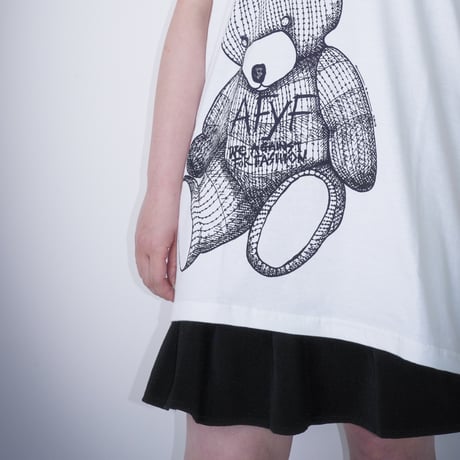 【AFYF ON GILDAN社】 RAINBOW BEAR T SHIRT [WHITE]