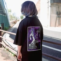 【AFYF】 MESH OVERSIZED 転写PRINT T SHIRT [BK-SELFIE]