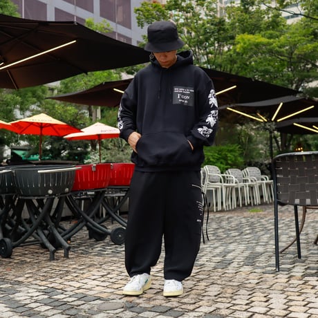 【AFYF ON GILDAN社】 SOUVENIR HOODED SW3 [BLACK-ROSE]