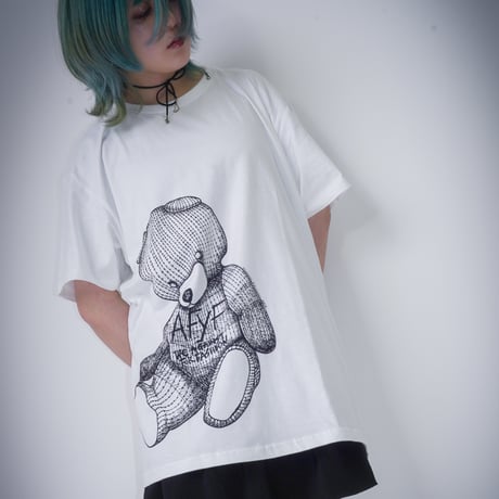 【AFYF ON GILDAN社】 RAINBOW BEAR T SHIRT [WHITE]