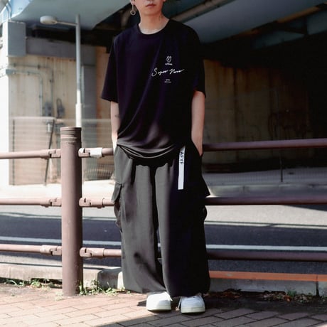 【AFYF】 MESH OVERSIZED 転写PRINT T SHIRT [BK-BASS]