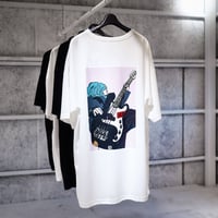 【AFYF】 MESH OVERSIZED 転写PRINT T SHIRT [WH-BASS]