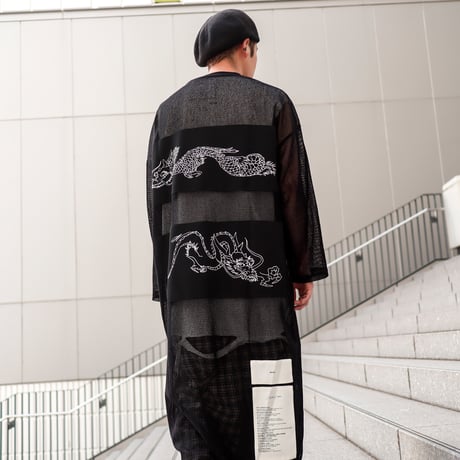 【AFYF】 EXTRA DRAGON ZIP T [MESH BLK]