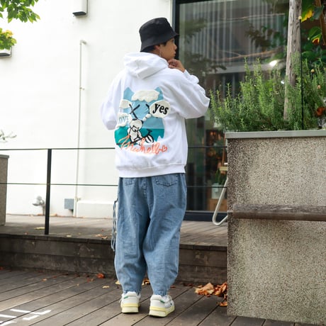 【AFYF ON GILDAN社】 SOUVENIR HOODED SW2 [WHITE-SLEEP]