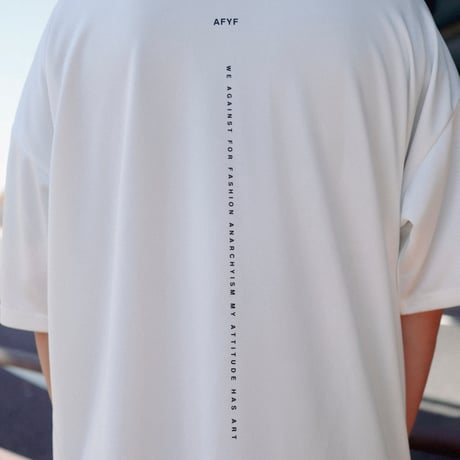【AFYF】 MESH OVERSIZED 転写PRINT T SHIRT [WH-DRAWFET]