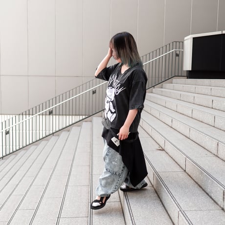 【AFYF】 CRAFTABLE DAMAGE TSHIRT [BK-DB APLI ]