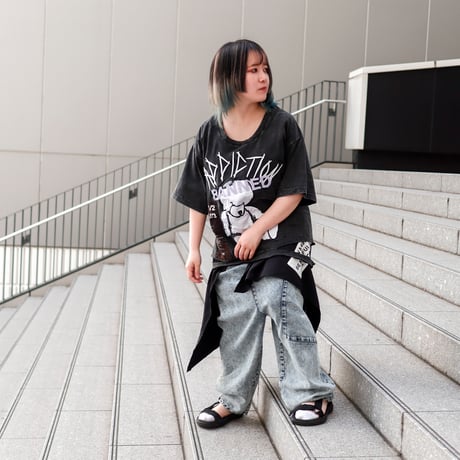 【AFYF】 CRAFTABLE DAMAGE TSHIRT [BK-DB APLI ]