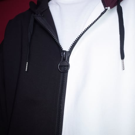 【AFYF】 TRILINGUAL ZIP PARKA BACK ZIP[BK/WHT/WIN]