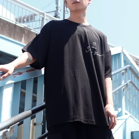 【AFYF】 MESH OVERSIZED 転写PRINT T SHIRT [BK-BASS&GU]