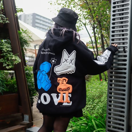 【AFYF ON GILDAN社】 SOUVENIR HOODED SW2 [BLACK-3STAR]