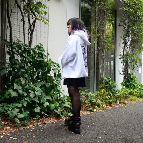 【AFYF ON GILDAN社】 SOUVENIR HOODED SW3 [WHITE-DRUM BEAR]