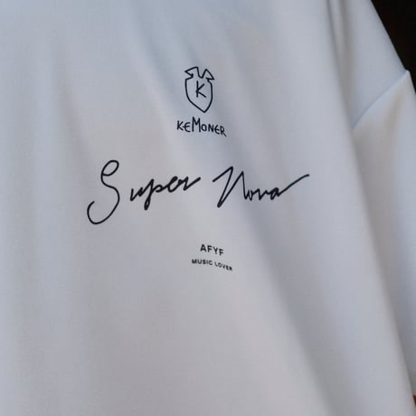 【AFYF】 MESH OVERSIZED 転写PRINT T SHIRT [WH-SELFIE]