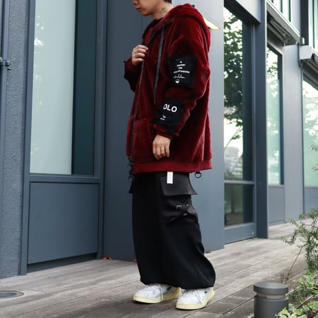 【AFYF】FUR ZIP PK [DK WINE］