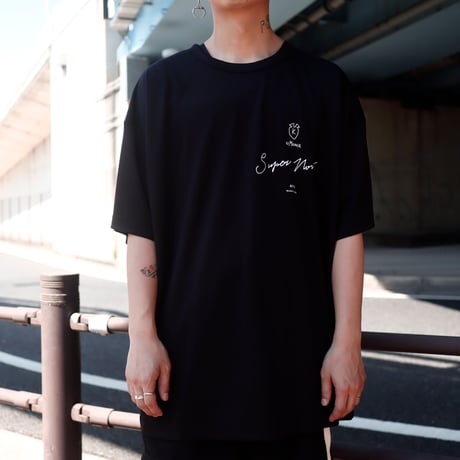 【AFYF】 MESH OVERSIZED 転写PRINT T SHIRT [BK-BASS]