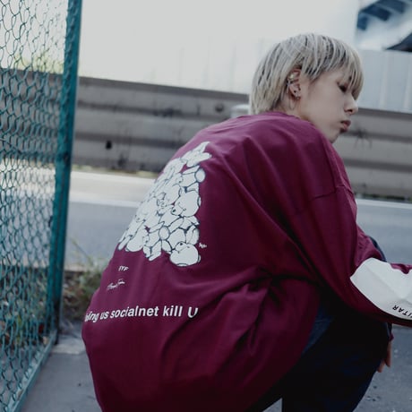 【AFYF ON GILDAN社】SOUVENIR LS T SHIRT1 [MAROON-TSUMBEAR]