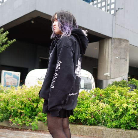 【AFYF ON GILDAN社】 SOUVENIR HOODED SW2 [BLACK-PEKETSUMU]