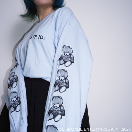 【AFYF】GILDAN® Ultra Cotton 6.0oz Long Sleeve T-Shirt #1  [LT BLUE-SLEEVE BEAR]