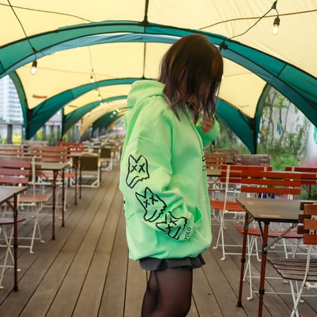 【AFYF ON GILDAN社】 SOUVENIR HOODED SW1 [MINT GRN-PEKEDOG]