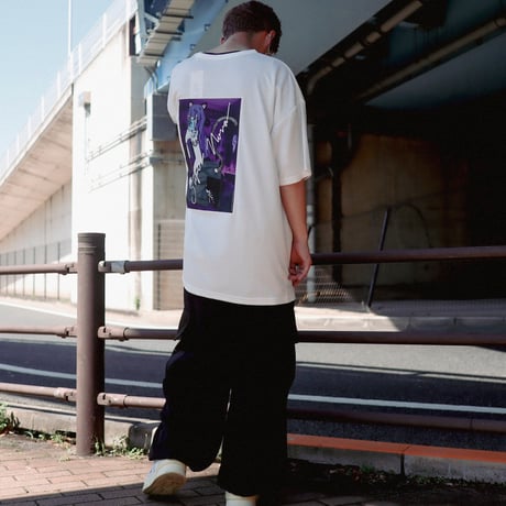 【AFYF】 MESH OVERSIZED 転写PRINT T SHIRT [WH-SELFIE]