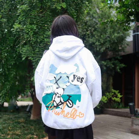 【AFYF ON GILDAN社】 SOUVENIR HOODED SW2 [WHITE-SLEEP]