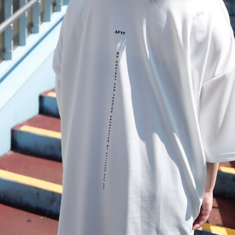 【AFYF】 MESH OVERSIZED 転写PRINT T SHIRT [WH-YOUTUBE]