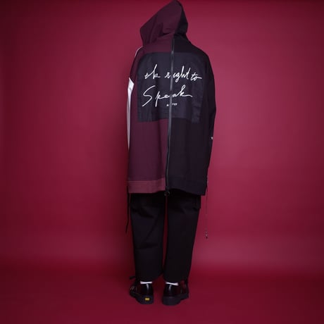 【AFYF】 TRILINGUAL ZIP PARKA BACK ZIP[BK/WHT/WIN]