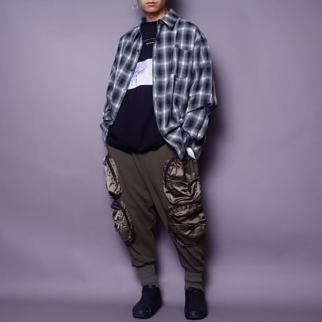 【AFYF】BASICS NRWサルエル UTILITYカーゴ [裏毛KHAKI]