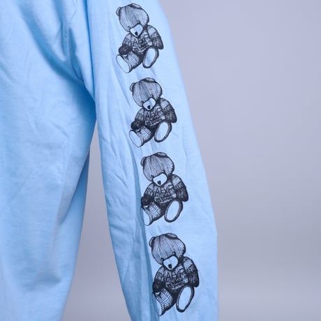 【AFYF】GILDAN® Ultra Cotton 6.0oz Long Sleeve T-Shirt #1  [LT BLUE-SLEEVE BEAR]