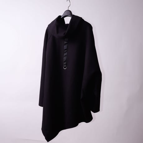 【AFYF】OFF TURTLE PONCHO [PONT BLK］