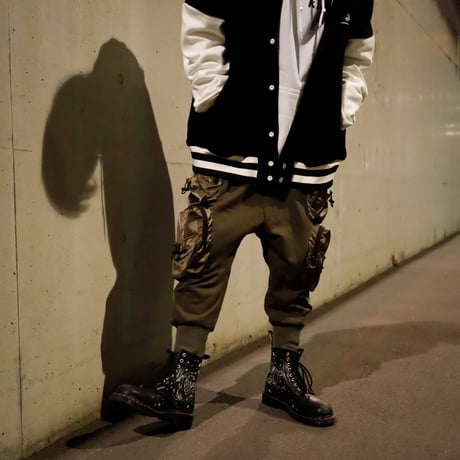 【AFYF】BASICS NRWサルエル UTILITYカーゴ [裏毛KHAKI]