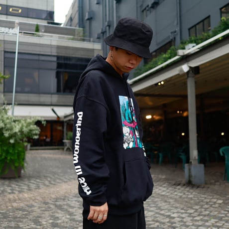 【AFYF ON GILDAN社】 SOUVENIR HOODED SW3 [BLACK-COLOR ALICE]
