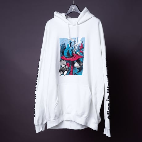 【AFYF ON GILDAN社】 SOUVENIR HOODED SW3 [WHITE-COLOR ALICE]