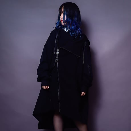 【AFYF】ASYME ZIP PARKA [150D BLK］