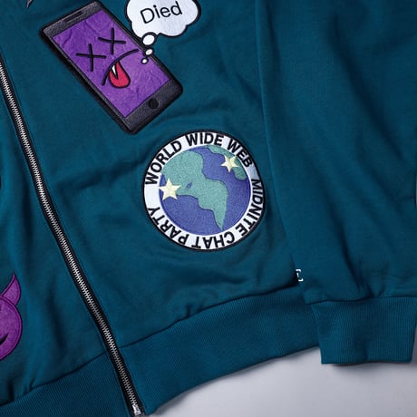 【AFYF】CHAT ZIP PARKA [裏毛GREEN］