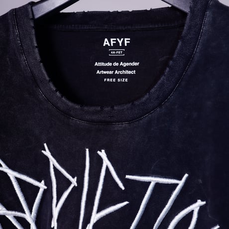 【AFYF】 CRAFTABLE DAMAGE TSHIRT [BK-DB APLI ]