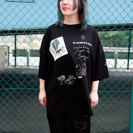 【AFYF】 KMN LIKE HUMAN PREMIUM T SHIRT [BK-GUITAR]