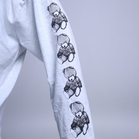 【AFYF】GILDAN® Ultra Cotton 6.0oz Long Sleeve T-Shirt #1 [ASHGRY-SLEEVE BEAR]
