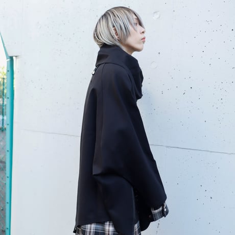 【AFYF】OFF TURTLE PONCHO [PONT BLK］