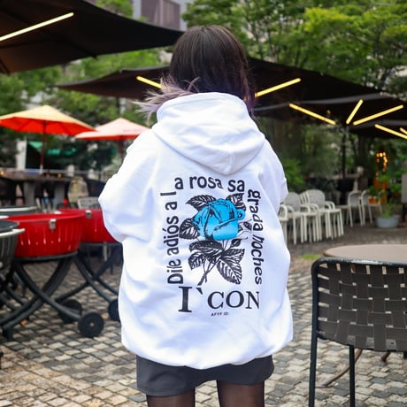 【AFYF ON GILDAN社】 SOUVENIR HOODED SW3 [WHITE-ROSE]