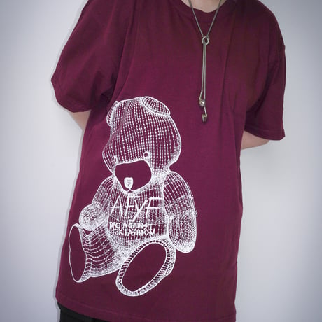 【AFYF ON GILDAN社】 RAINBOW BEAR T SHIRT [MAROON]