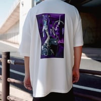 【AFYF】 MESH OVERSIZED 転写PRINT T SHIRT [WH-SELFIE]